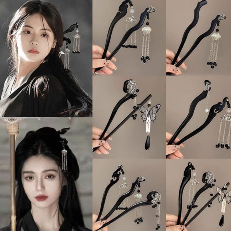 Hi Tech Accessories - Wooden Hairpin High-end Feel New Chinese