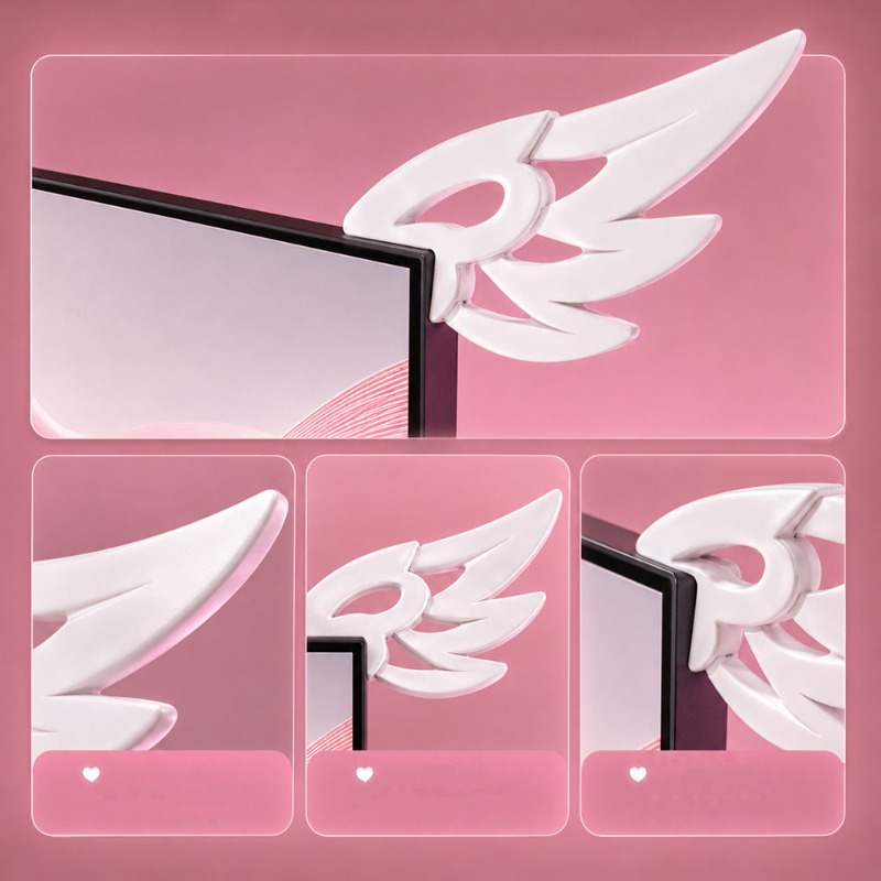 Kawaii 3D Wing Decor for Compu - Tech Table Accessories recension och pris