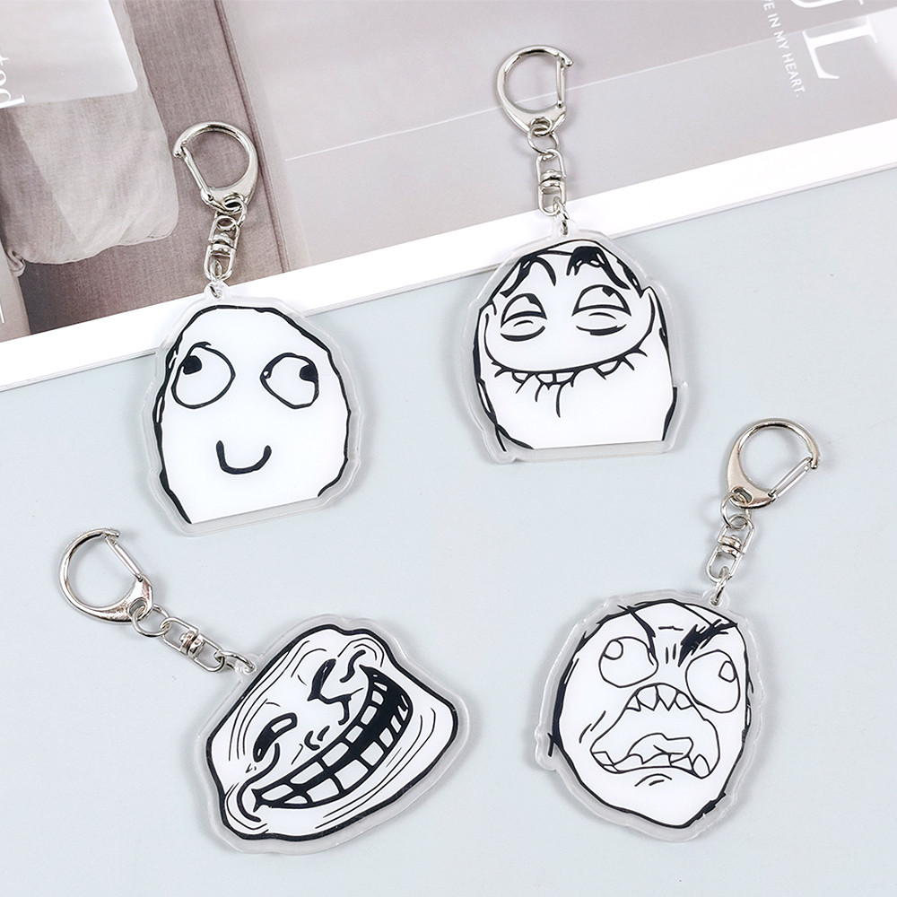 Creative Troll Face Keychains  - Tech Girl Accessories recension och pris