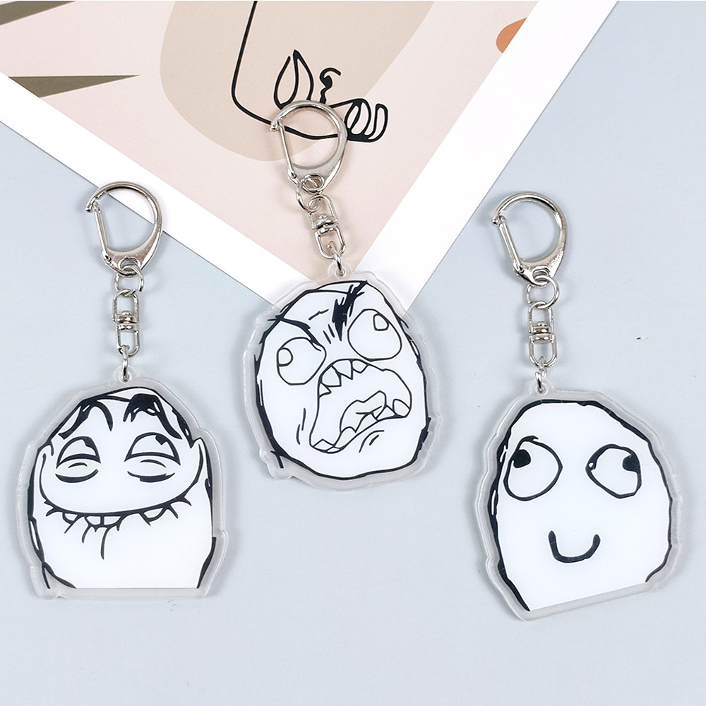 Creative Troll Face Keychains  - Tech Girl Accessories recension och pris