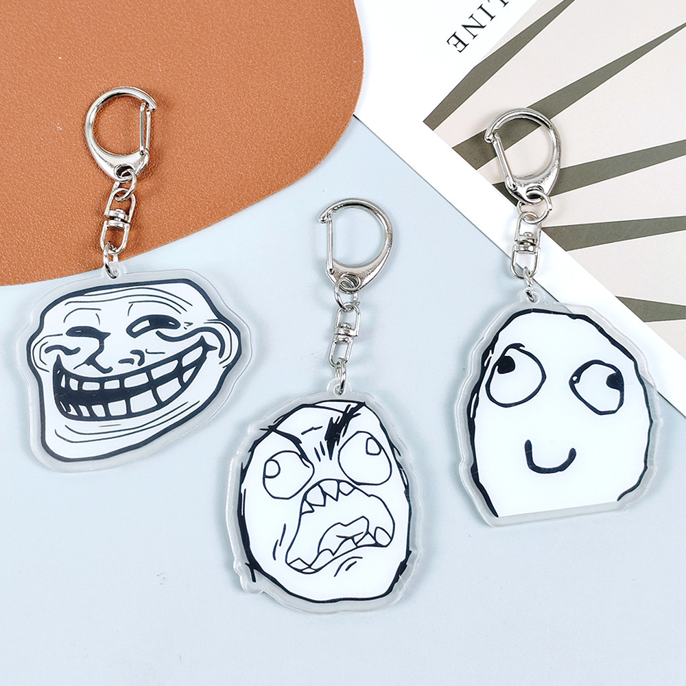 Creative Troll Face Keychains  - Tech Girl Accessories recension och pris