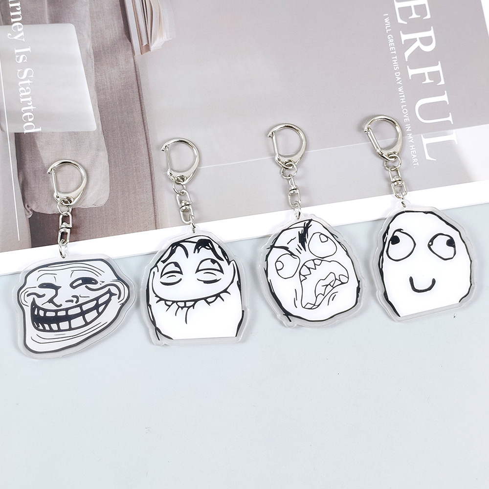 Creative Troll Face Keychains  - Tech Girl Accessories recension och pris