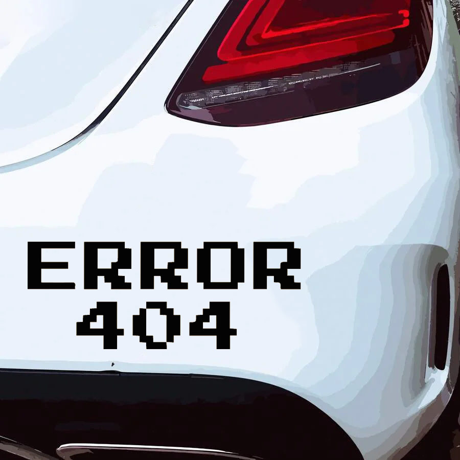 Error 404 Pixel Font Car Stick - Trending Tech Accessories recension och pris