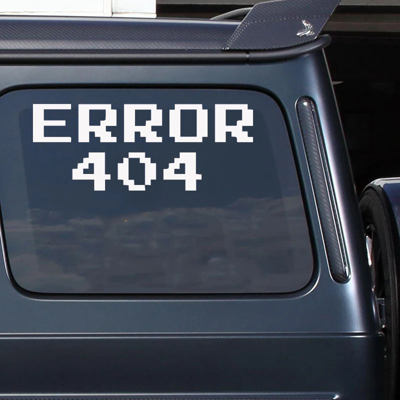 Error 404 Pixel Font Car Stick - Trending Tech Accessories recension och pris
