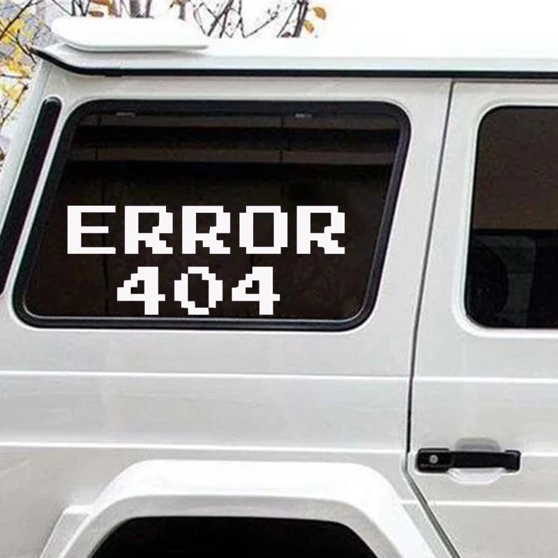 Error 404 Pixel Font Car Stick - Trending Tech Accessories recension och pris
